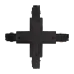 Коннектор черный X-образн. для 3Ф шинопровода 3P PTR CX-BL