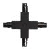 Коннектор черный X-образн. для 3Ф шинопровода 3P PTR CX-BL