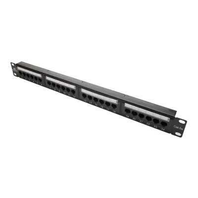 Коммутационная панель кат.5е, UTP, 19'', 1U, 24хRJ45, 568A/В, черный