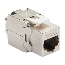 Модуль Keystone кат.5e, STP, 1xRJ45, T568A/B, без инструмента, белый