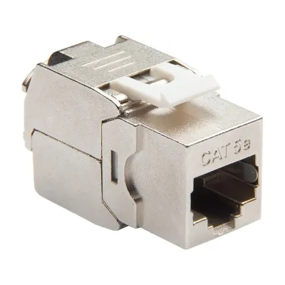 Модуль Keystone кат.5e, STP, 1xRJ45, T568A/B, без инструмента, белый