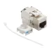 Модуль Keystone кат.5e, STP, 1xRJ45, T568A/B, без инструмента, белый