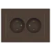 Розетка Intro Accent 6-204-08 2х2P, 16А-250В, IP20, СУ, AL/CU, бронза Розетка Intro Accent 6-204-08 2х2P, 16А-250В, IP20, СУ, AL/CU, бронза