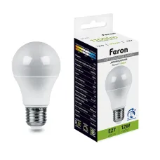 Лампа светодиодная диммируемая, (12W) 230V E27 4000K A60, LB-931