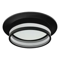 Светильник потолочный встраиваемый, 15W 230V GX53, черный, круг, без лампы, DL502 LUNA