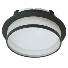 Светильник потолочный встраиваемый, 25W 230V GX70, черный, круг, без лампы, DL700