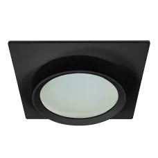 Светильник потолочный встраиваемый, 15W 230V GX53, IP44, черный, квадрат, без лампы, DL505