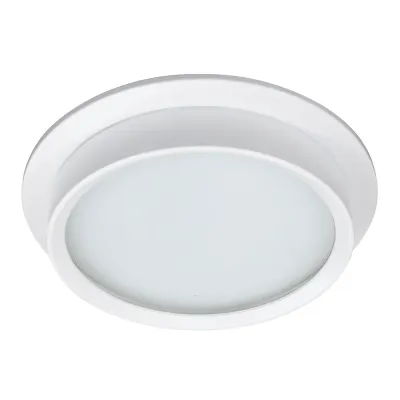 Светильник потолочный встраиваемый, 25W 230V GX70, IP44, белый, круг, без лампы, DL704
