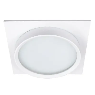 Светильник потолочный встраиваемый, 25W 230V GX70, IP44, белый, квадрат, без лампы, DL705
