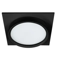 Светильник потолочный встраиваемый, 25W 230V GX70, IP44, черный, квадрат, без лампы, DL705