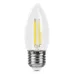 Лампа светодиодная, 1280LM 8W 175-265V E27 2700K C35 прозрачная, LB-1208