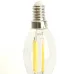 Лампа светодиодная, 1300LM 8W 175-265V E14 4000K C35T прозрачная, LB-1218