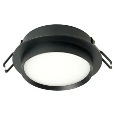 Светильник потолочный встраиваемый, 15W 230V GX53, черный, круг, без лампы, DL507