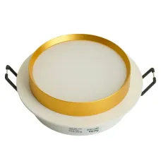 Светильник потолочный встраиваемый, 15W 230V GX53, белый + золото, круг, без лампы, DL507