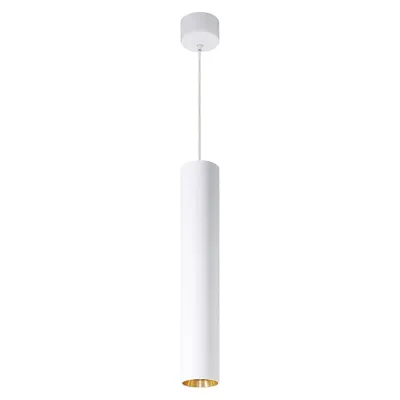Светильник потолочный на подвесе MR11 35W, 230V, белый + золото, D40*H250 ML1018