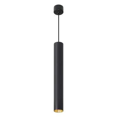 Светильник потолочный на подвесе MR11 35W, 230V, черный + золото, D40*H250 ML1018