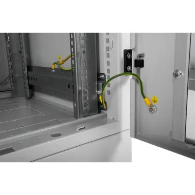 Шкаф телекоммуникационный напольный 18U (600x800) дверь стекло, цвет черный