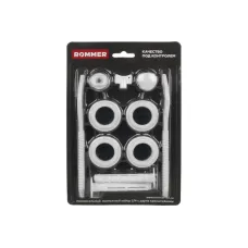 Комплект монтажный ROMMER c двумя кронштейнами 3/4 (11 в 1) белый