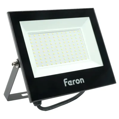 Прожектор светодиодный 2835 SMD 100W 6400K IP65  AC/DC 12-48V/50Hz, черный, LL-972