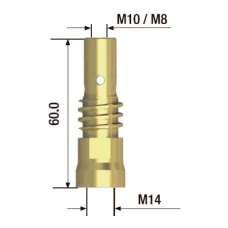 Адаптер контактного наконечника M8х65 мм (2 шт.)