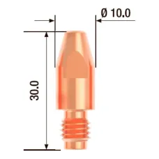 Наконечник контактный M8х30 мм ECU D 1.0 мм (10 шт