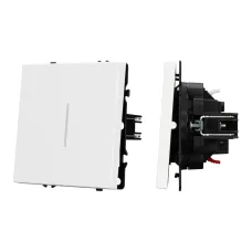 Механизм выключателя одноклавишный проходной LED SWT-NOBE-MKP1-SFPL-L-WH 230V, 10A, Белый, 1 пост