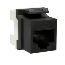 Модуль Кейстоун (Keystone) RJ45 CAT5E неэкр180 градусов черный
