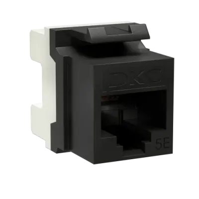 Модуль Кейстоун (Keystone) RJ45 CAT5E неэкр180 градусов черный