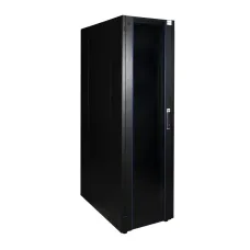 Шкаф нап. 19'', 42U 600х1000, перед. дв. стек, задн. стен., мет, чер.