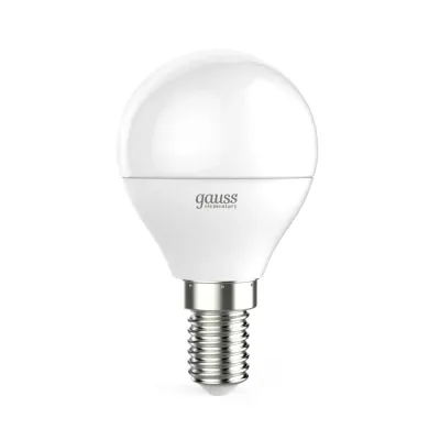 Лампа Gauss Elementary Шар 10W 750lm 6500K Е14 LED 1/10/100