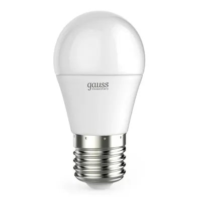 Лампа Gauss Elementary Шар 12W 880lm 3000K Е27 LED 1/10/100