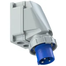 Вилка настенная  63А/230V/1P+N+E/IP67