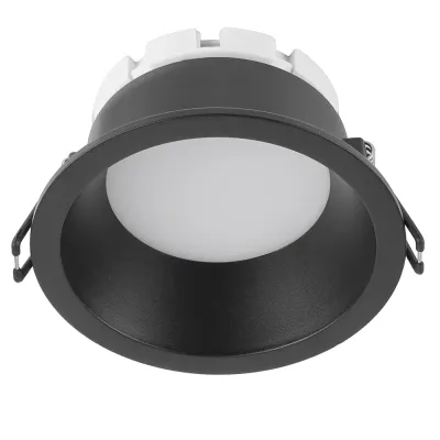 Светильник потолочный встраиваемый, 15W 230V GX53, черный, круг, без лампы, DL512