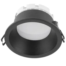Светильник потолочный встраиваемый, 15W 230V GX53, черный, круг, без лампы, DL513