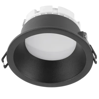 Светильник потолочный встраиваемый, 15W 230V GX53, черный, круг, без лампы, DL513