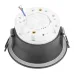 Светильник потолочный встраиваемый, 15W 230V GX53, черный, круг, без лампы, DL513