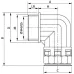 Муфта 90 грд. труба-коробка DN 10 мм, М16х1,5, полиамид, цвет черный