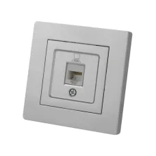 Розетка компьютерная RJ45 серебр. металлик Сенеж