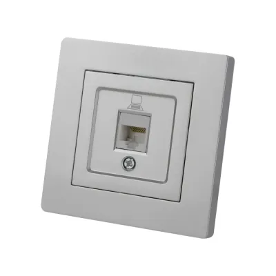 Розетка компьютерная RJ45 серебр. металлик Сенеж