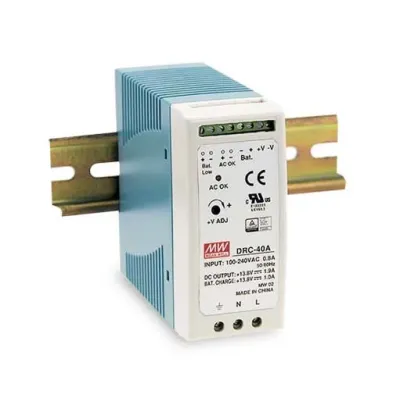 Блок питания AC-DC с функцией UPS, 60Вт, вход 90-264В АС,127-370В DC, выход 1: 13.8В,0-4.3 (2.8 ном.) А, выход зарядного устройства 13.8В,1.5А, в корпусе