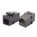 Адаптер проходной RJ45-RJ45. UTP категории 6 keystone. черный