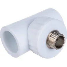 Тройник комбинированный 32x1/2' НР полипропиленовый PPR белый
