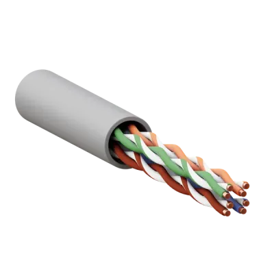 Витая пара TERACOM 5E U/UTP 4 пары solid PVC серый 305м