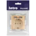 Розетка Intro Accent 6-410-11 , P+E Schuko со шторками, 16А-250В + 2хUSB, IP20, СУ, сосна