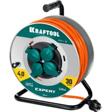 Удлинитель силовой на стальной катушке EXPERT, ПВС 3х2.5 30м 4000Вт IP44