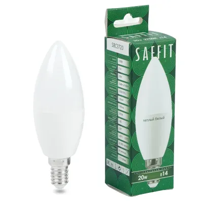 Лампа светодиодная, 20W 230V E14 2700K C37, SBC3720