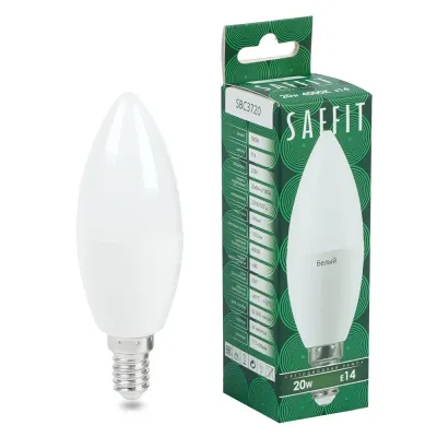 Лампа светодиодная, 20W 230V E14 4000K C37, SBC3720