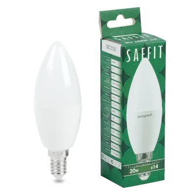 Лампа светодиодная, 20W 230V E14 6400K C37, SBC3720