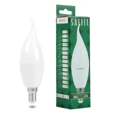 Лампа светодиодная, 20W 230V E14 6400K на ветру C37T, SBC3720