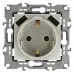 12-4109-15 ЭРА Розетка 2P+E 16A-250В, штор. с 2xUSB 5В-3А, Эра12, перламутр (10/100/2000)